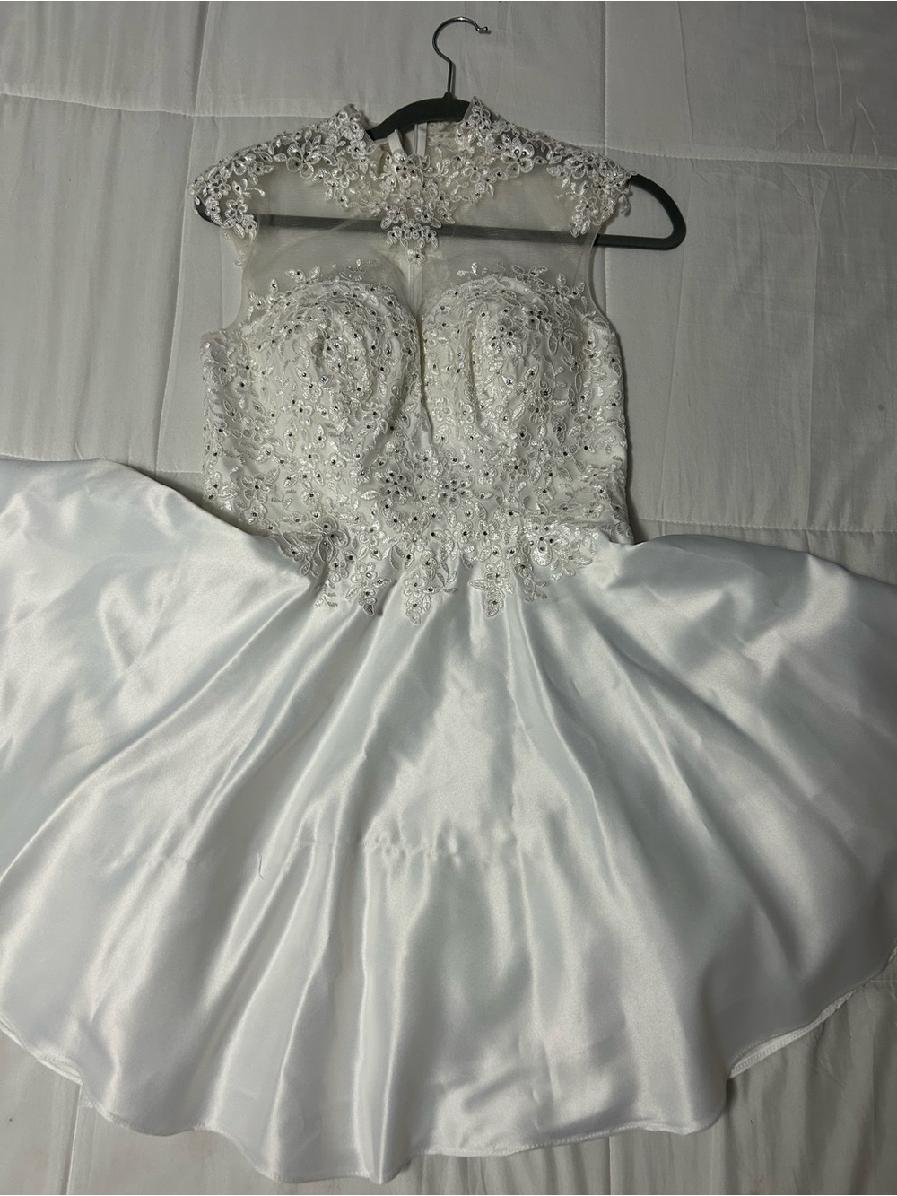 Elegant White Lace Bodice Kids Dress